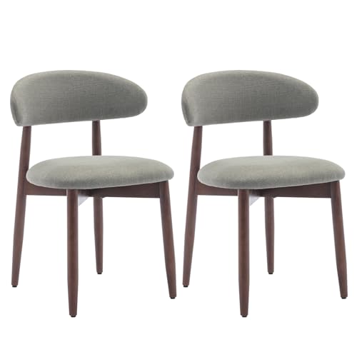 Green Fabric Upholstered Dining Chairs Set of 4 D205