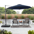 10’ Navy Blue Octagon Tilting Cantilever Patio Umbrella with Weighted Base Z571