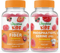Prebiotic Fiber Kids Phosphatidylserine Gummies Bundle Gluten Free GMO Free Chewable Gummy Vitamin Supplement M6415