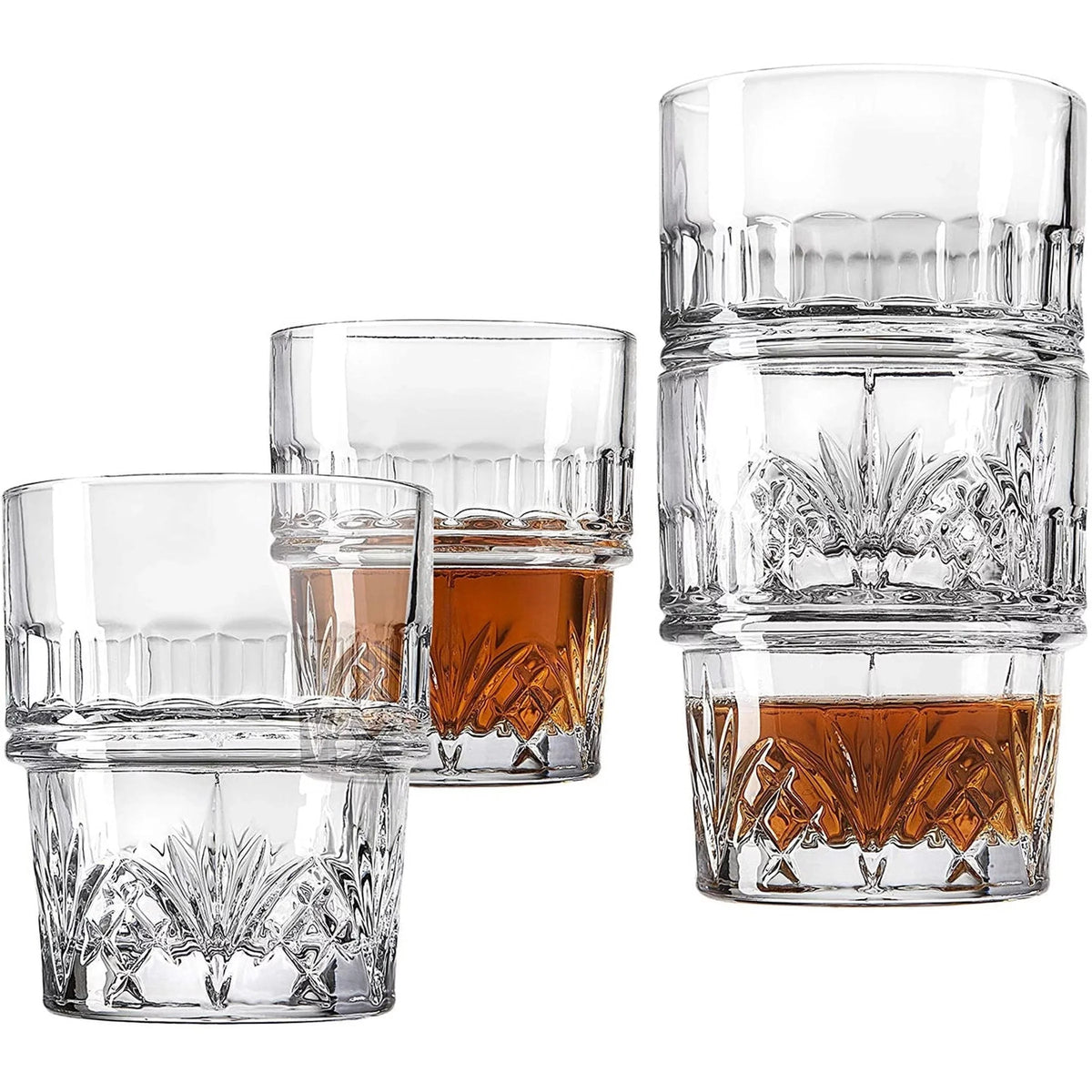 Stackable Whiskey Glass 10oz, Set of 4 E828381