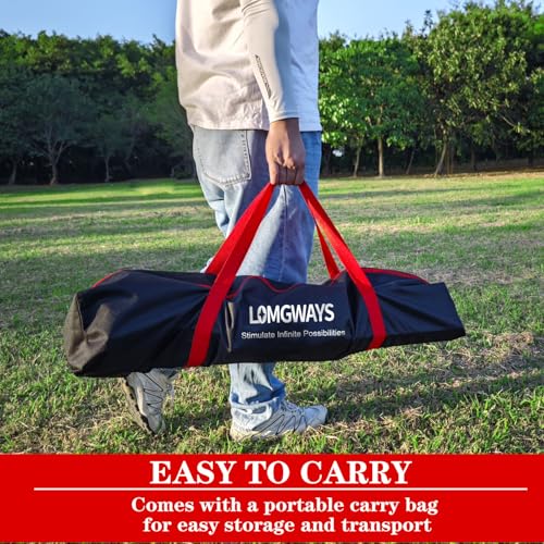 Portable Baseball Softball Pitching Screen with Carry Bag and Ground Stakes H7649