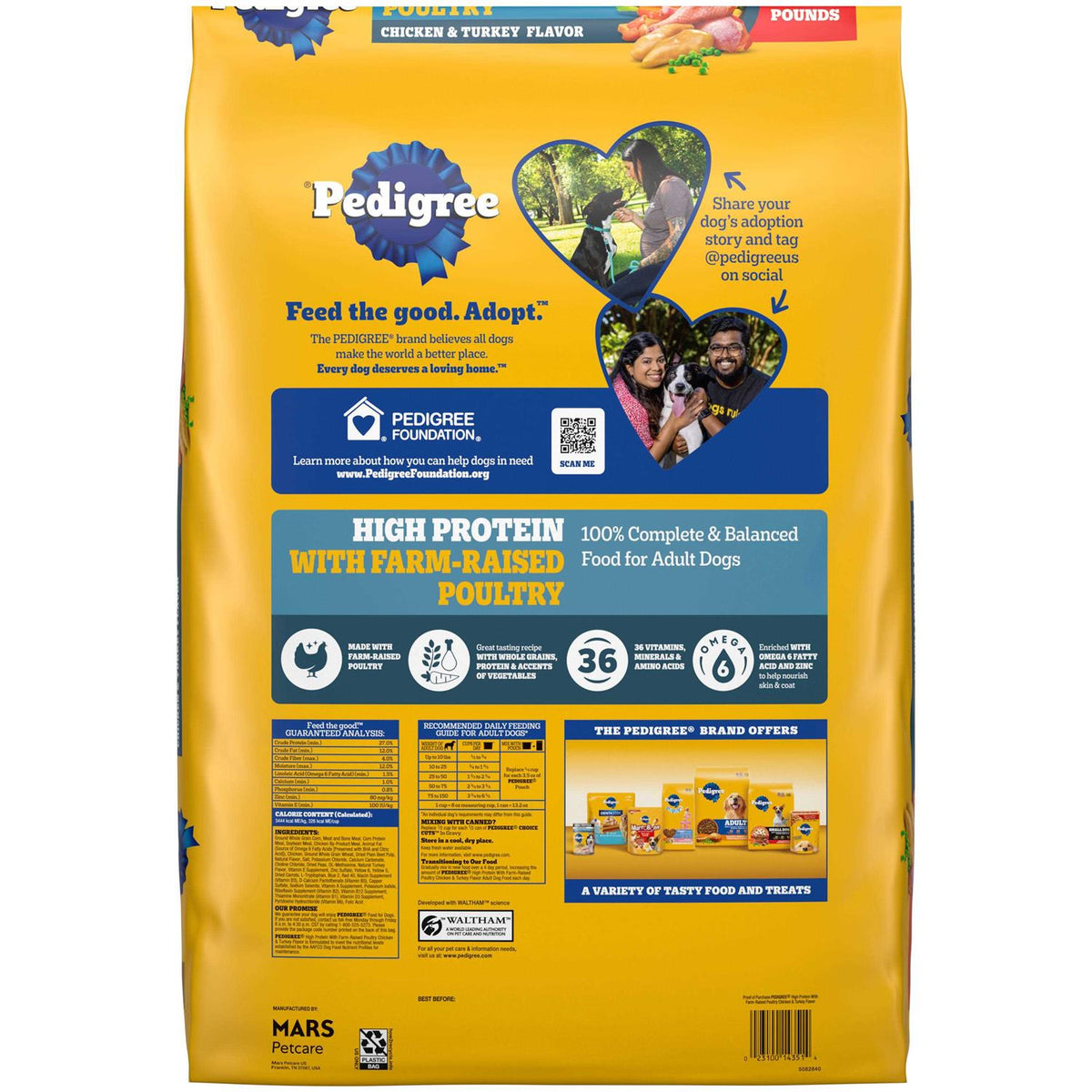 High Protein Adult Dry Dog Food Chicken and Turkey U319948