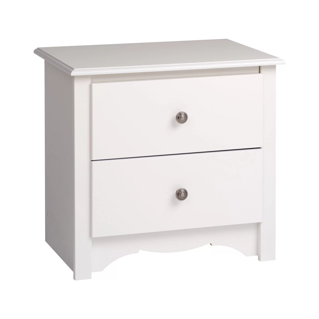 White 2 Drawer Nightstand C175238