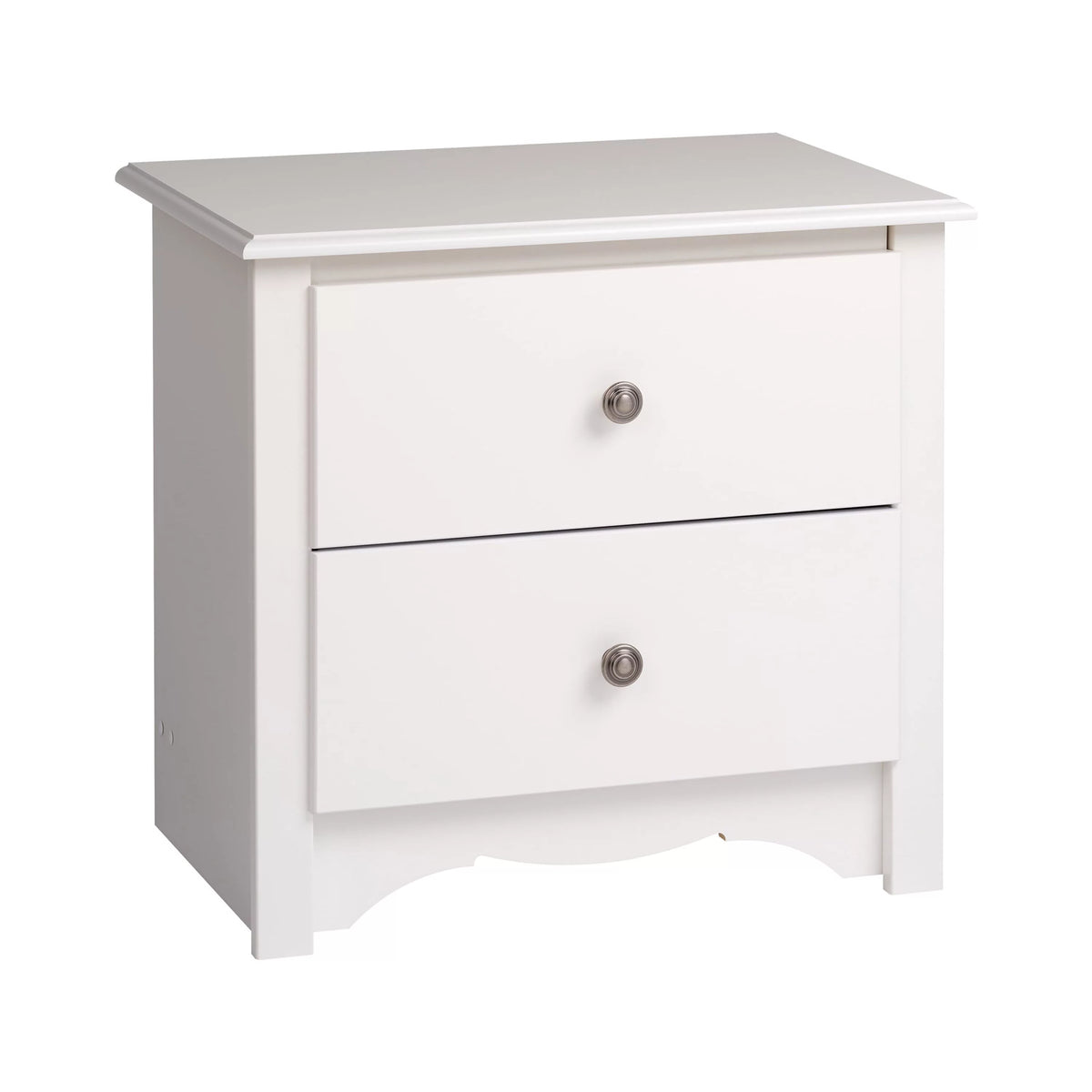 White 2 Drawer Nightstand C175238