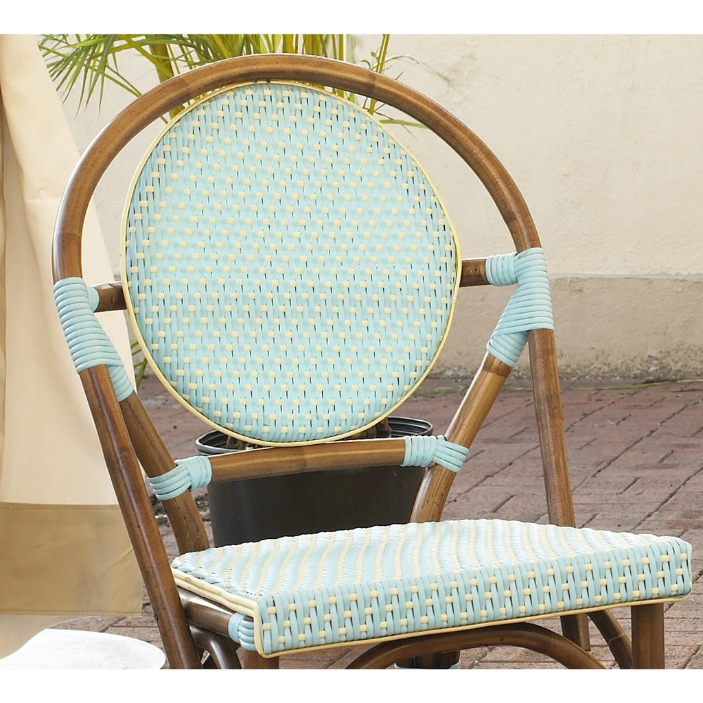 Blue Rattan Bistro Chair P5505