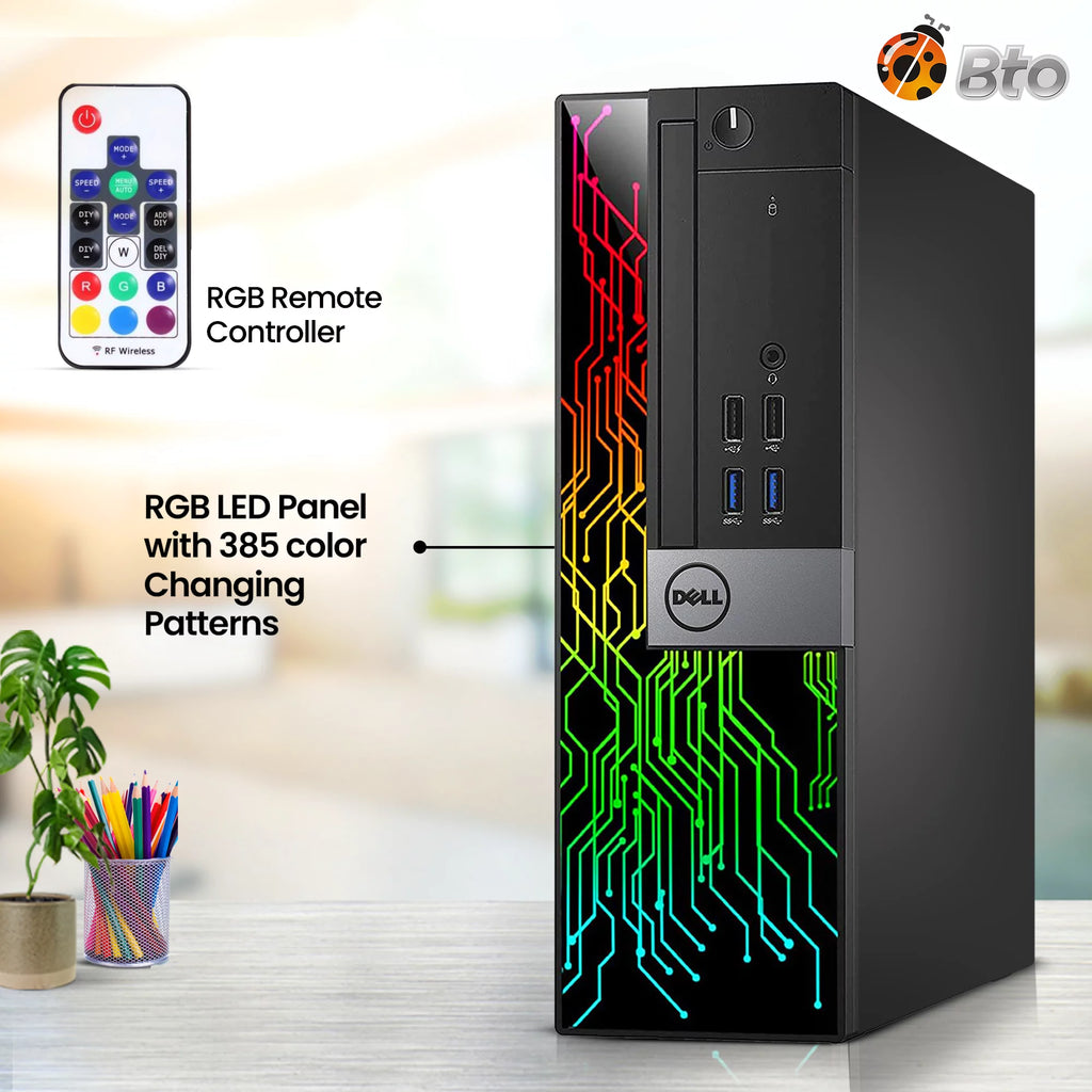 RGB Gaming Desktop Computer PC, Intel i5 6th Gen, AMD Radeon RX 550, 16GB Ram, 1TB SSD, 22 inch Monitor, Keyboard Mouse Headset, WiFi Windows 10 Pro I430