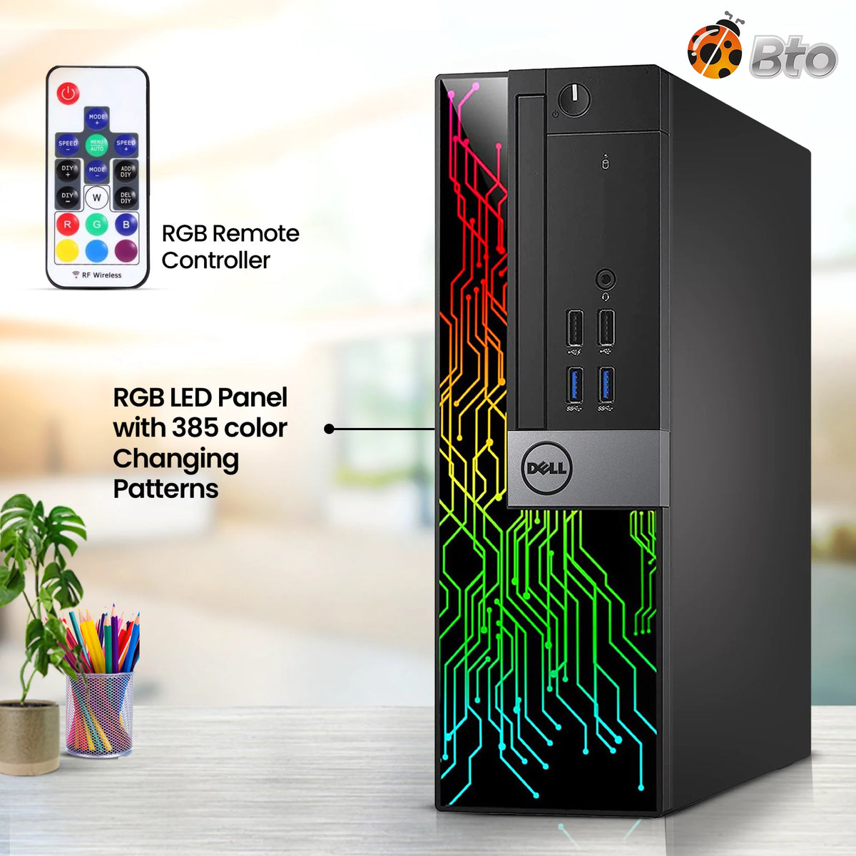 RGB Gaming Desktop Computer PC, Intel i5 6th Gen, AMD Radeon RX 550, 16GB Ram, 1TB SSD, 22 inch Monitor, Keyboard Mouse Headset, WiFi Windows 10 Pro I430
