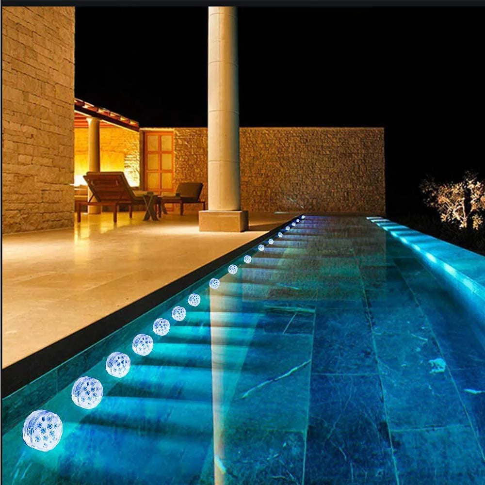 LED Submersible Pool Lights Color Changing 4 Packs W7718
