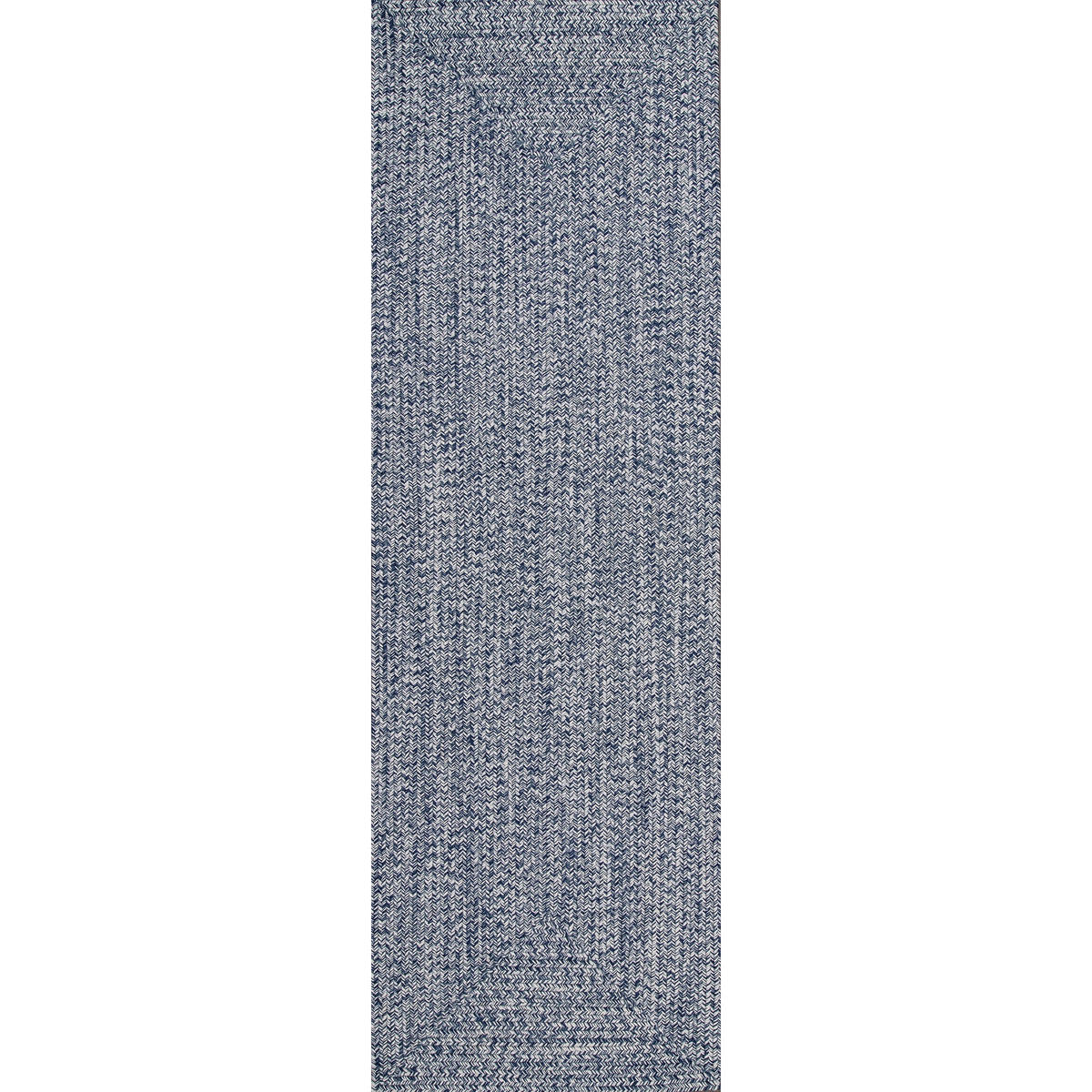 Navy Braided Indoor/Outdoor Area Rug 2' 6" x 8' N440