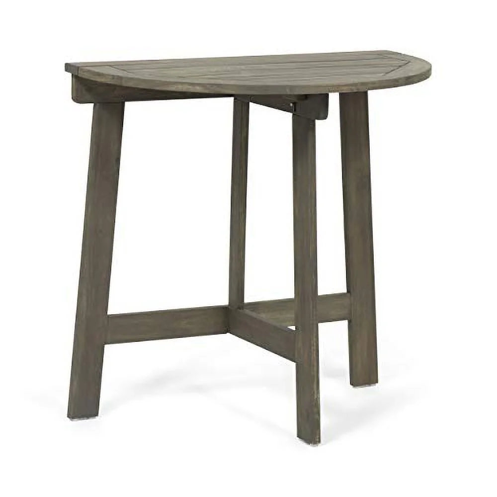 Gray Folding Acacia Wood Bistro Table M278170