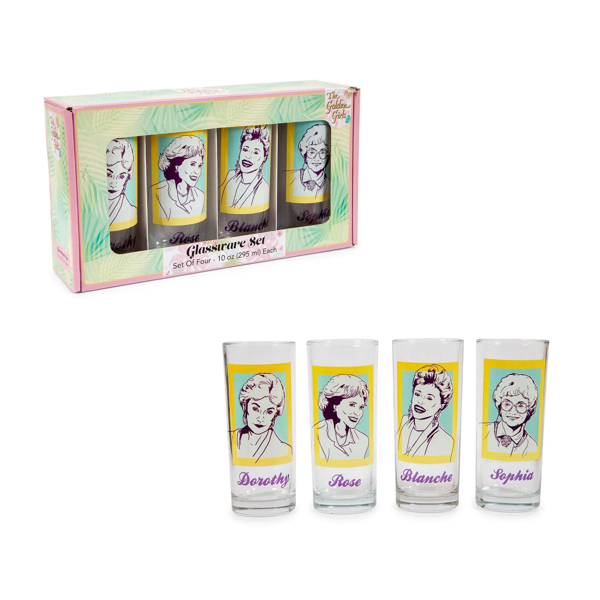 4 Piece 10-Ounce Glass Tumbler Set O778