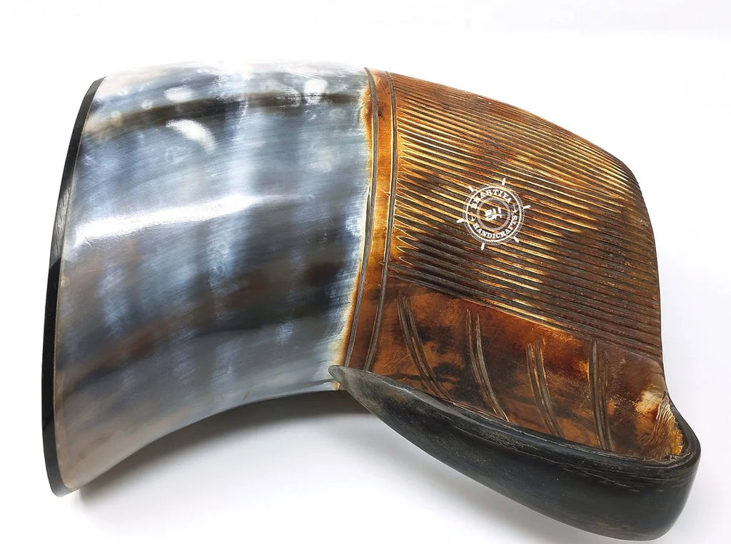 Glass Viking Drinking Horn Mug Tankard 40 oz N27057