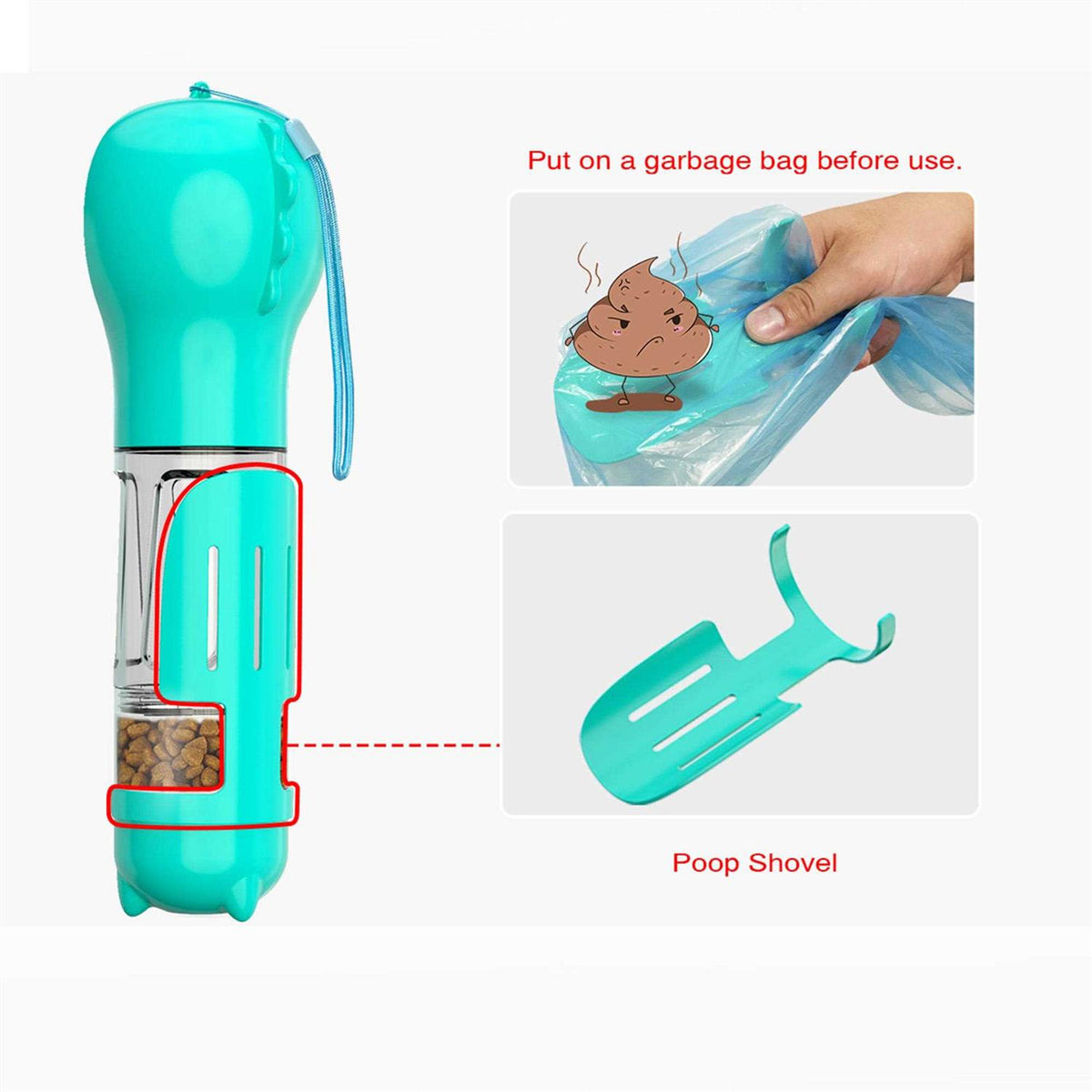 3 in 1 Dog Travel Bottle Set K9090