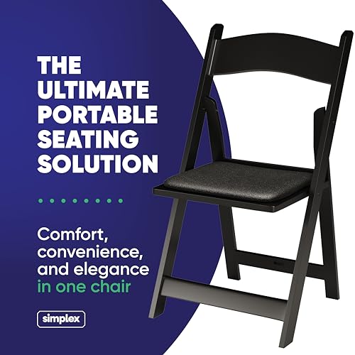 White Resin Folding Chairs 4 Pack B11655