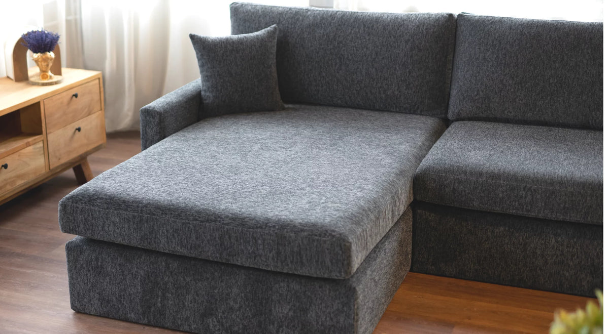 Charcoal L-Shaped Sectional Sofa Set N766