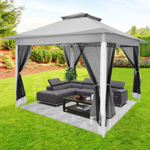 12x12FT Pop Up Gazebo with Mosquito Netting and Carry Bag Z30662