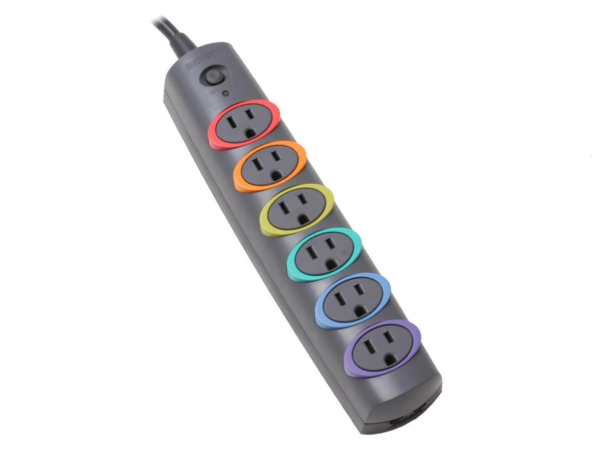6 Outlet Surge Protector 6 ft Cord 670 Joules N13058