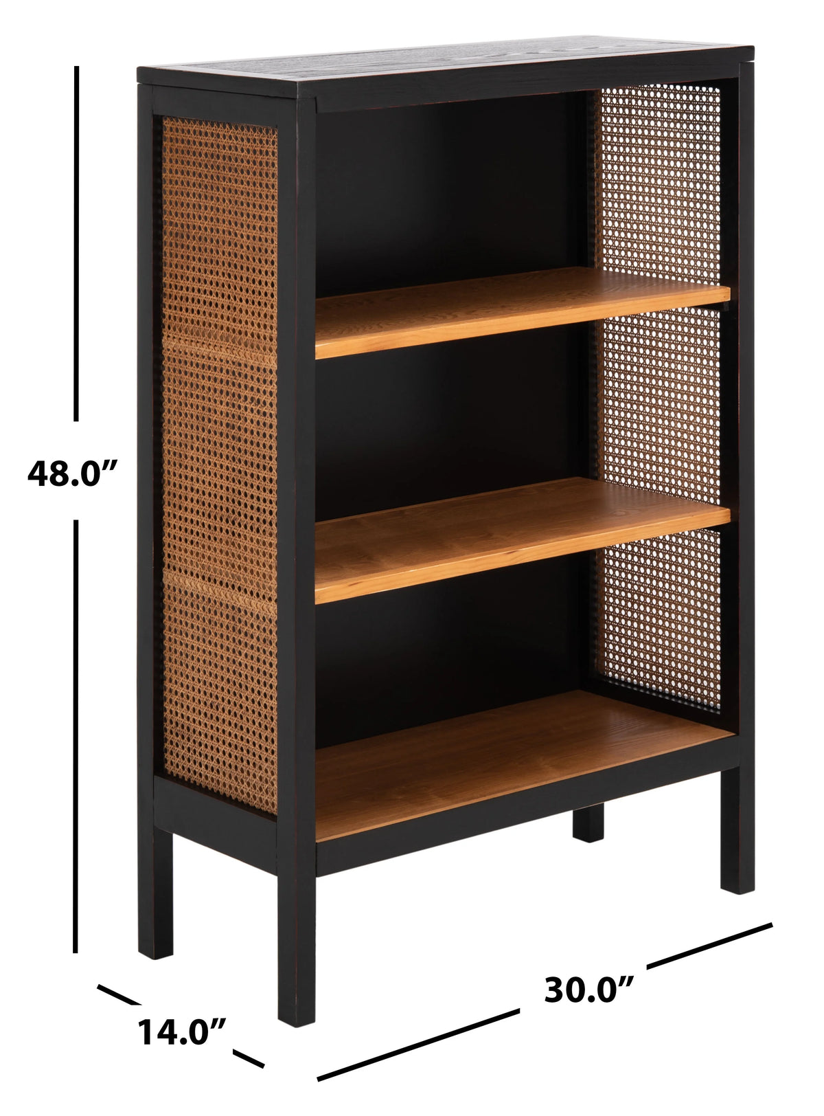 Black 3 Shelf Wood Etagere N70268
