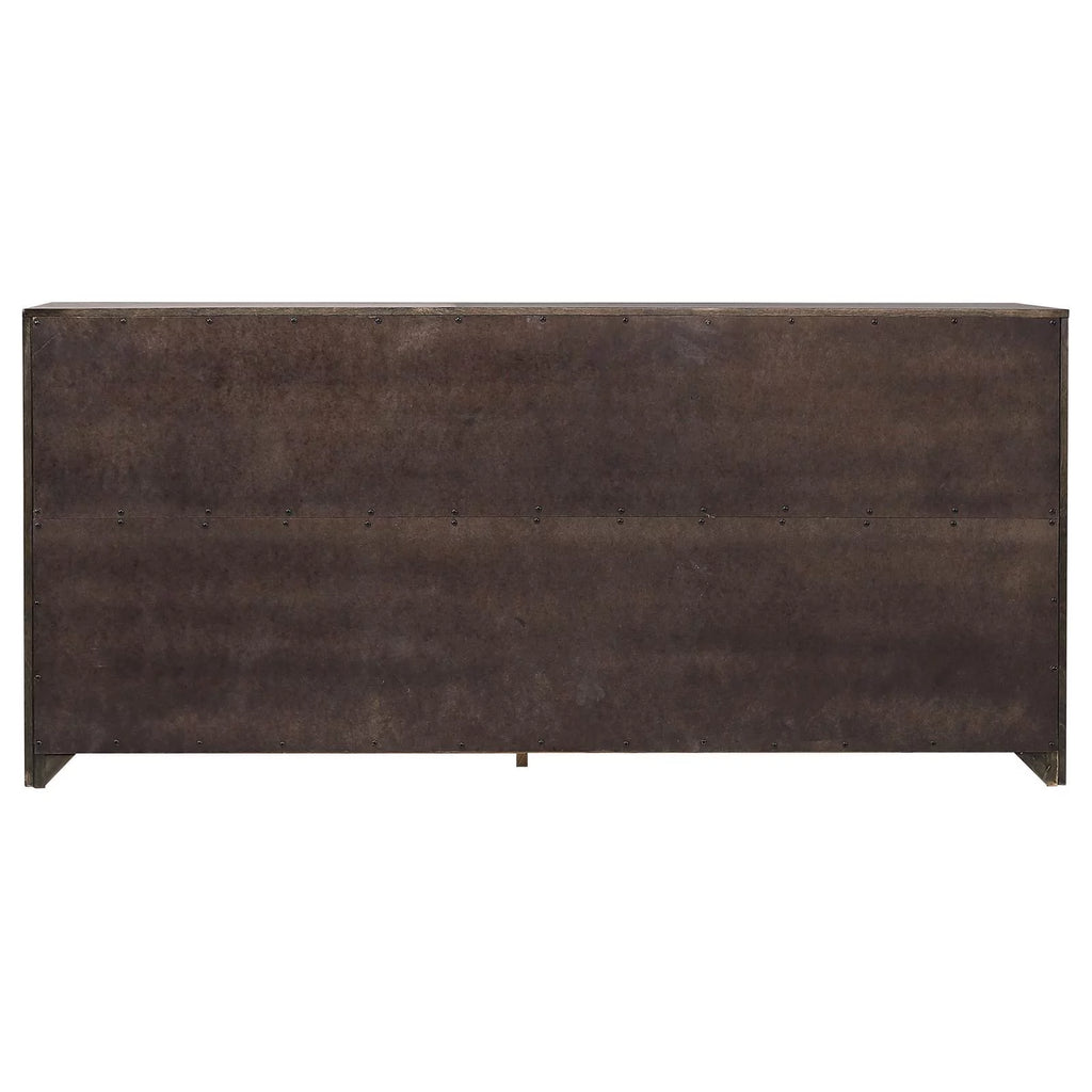 Black and Walnut 4-drawer Dresser L3131