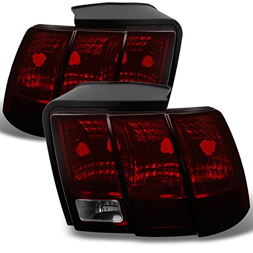 Dark Red Tail Lights Brake Lamps Left + Right Side Replacement Pair U23778