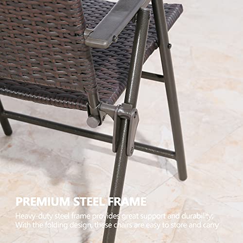 3 Pieces Wicker Folding Bistro Set G68188