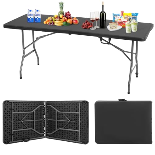 6FT White Folding Picnic Table O359