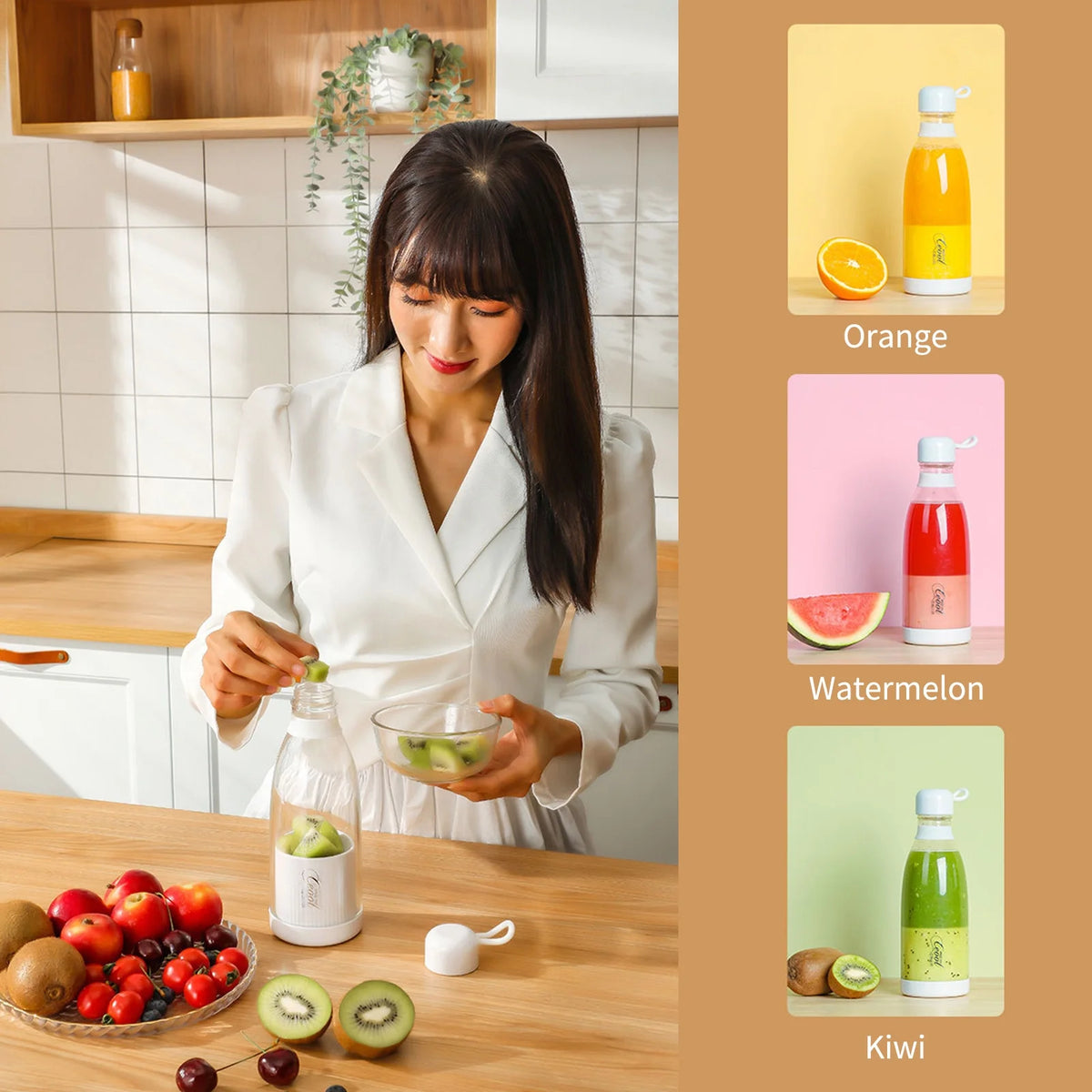 300mL Portable Electric Juicer Cup USB Blender S62935
