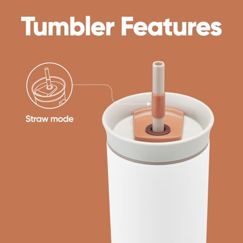 Stainless Steel Insulated Travel Tumbler with Straw, 24 oz S401