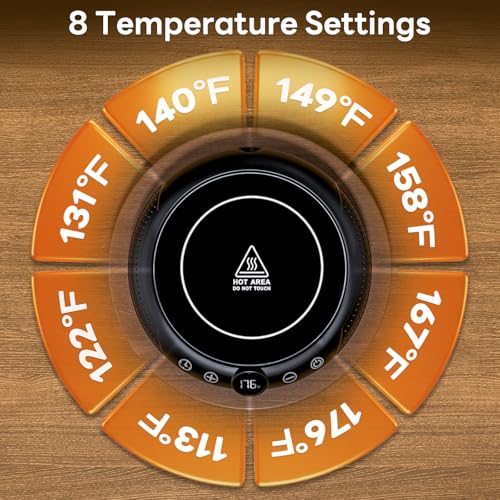 Coffee Mug Warmer with Mug Set, 8 Temperature Settings & 1-12H Timer M65089