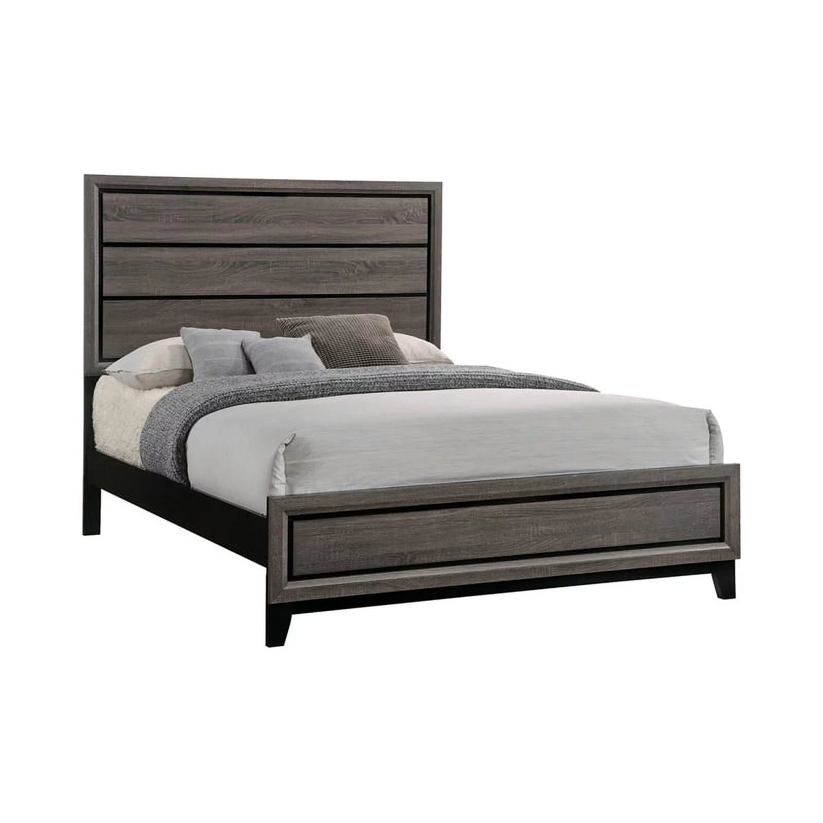 4-piece Grey Oak Bedroom Set W1408