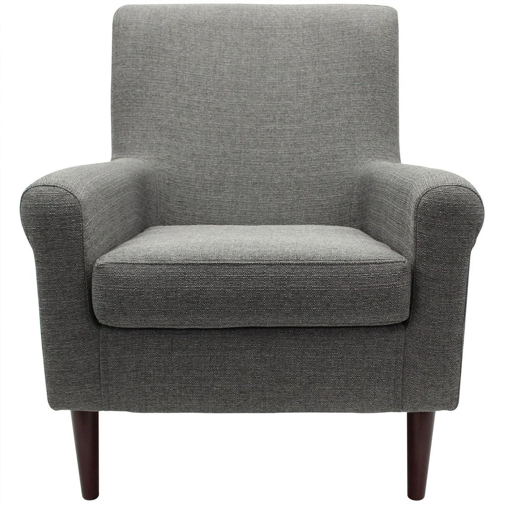 Gray Fabric Rolled Arm Lounge Chair O13885