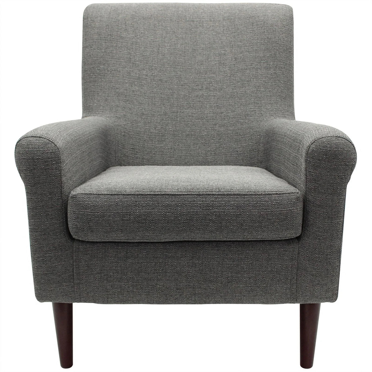 Gray Fabric Rolled Arm Lounge Chair O13885