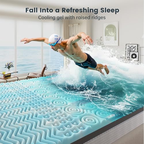 3 Inch 7-Zone Queen Memory Foam Mattress Topper with Cooling Gel E921124