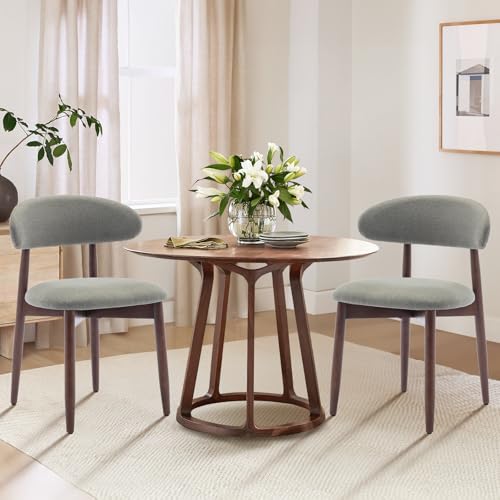 Green Fabric Upholstered Dining Chairs Set of 4 D205