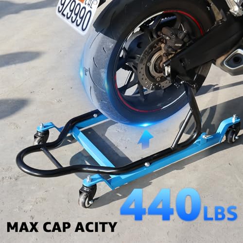 Heavy Duty Motorcycle Rear Wheel Lift Stand with 4 Movable Wheels W7993