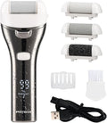 Rechargeable Portable Electric Foot Callus Remover with 3 Roller Heads S312646