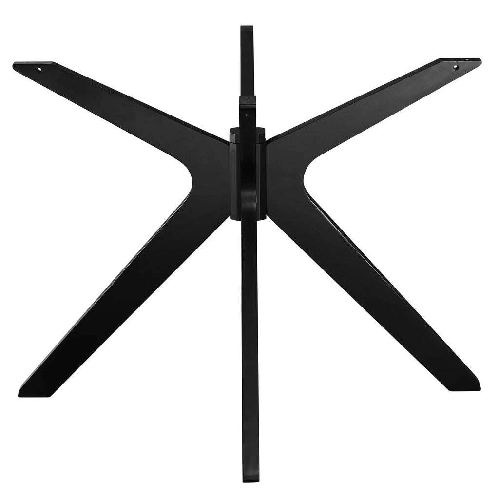 50 inch Round White Black Wood Dining Table T30766