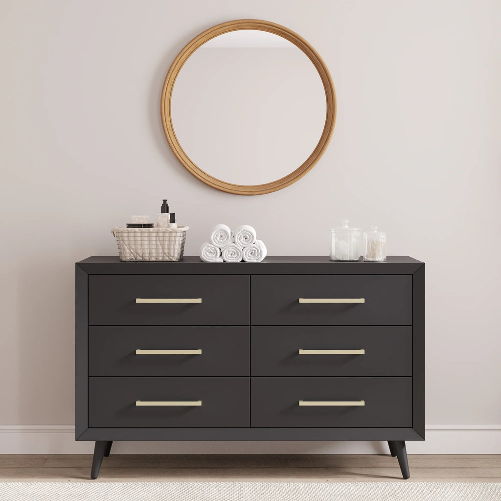 2-Piece Nursery Set with 4-in-1 Convertible Crib and 6-Drawer Double Dresser L6934
