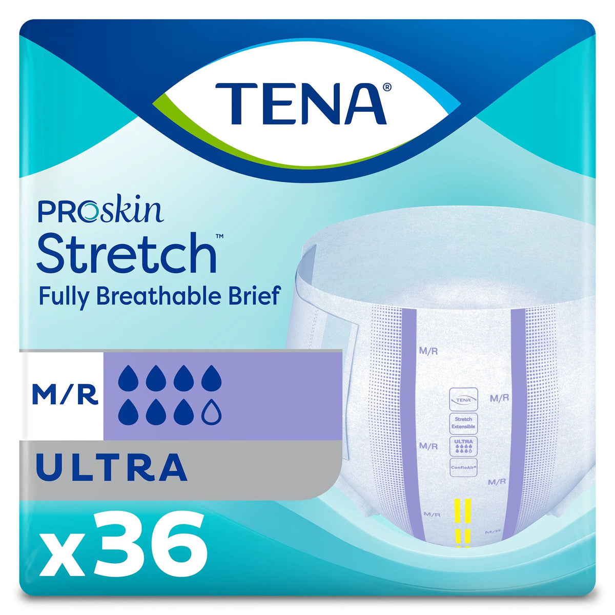 Disposable Unisex Adult Incontinence Briefs Medium 36 Count R916901