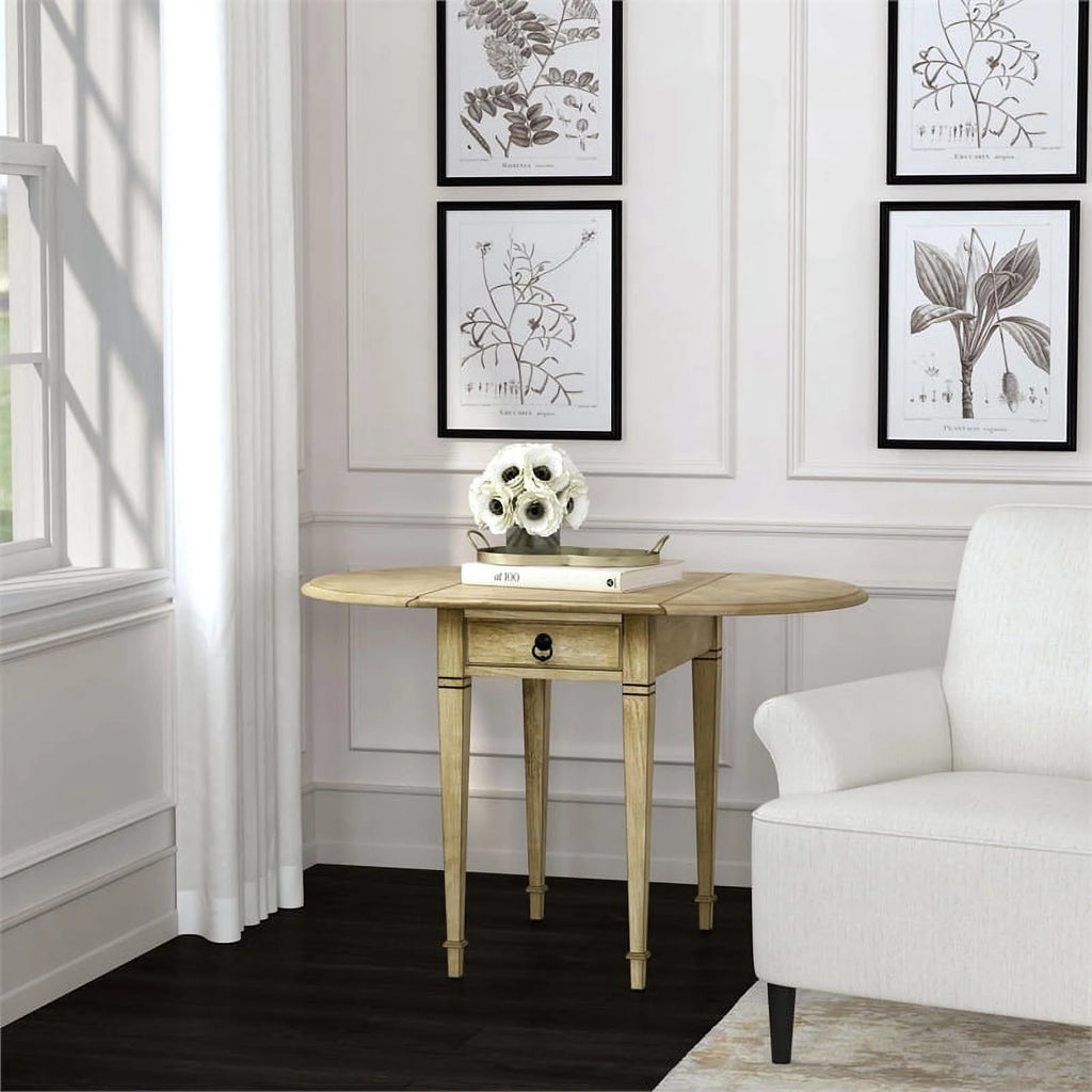 Beige Pembroke Side Table D6279
