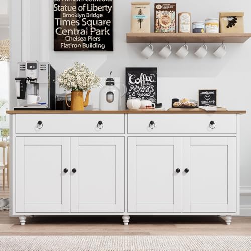 White Buffet Cabinet with Storage Z4146