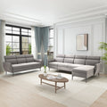 Linen Fabric L-shaped Sectional Sofa T470