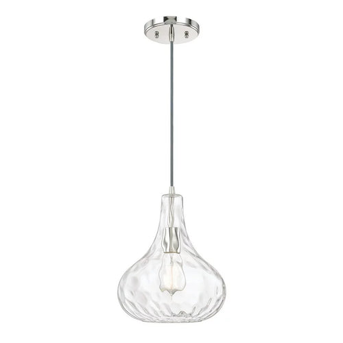 1-light Polished Nickel Pendant O10609