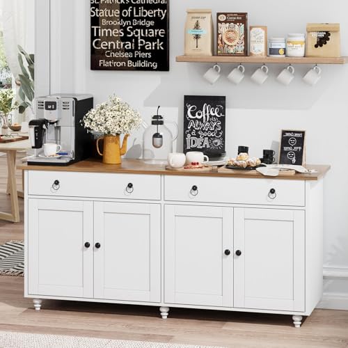 White Buffet Cabinet with Storage Z4146