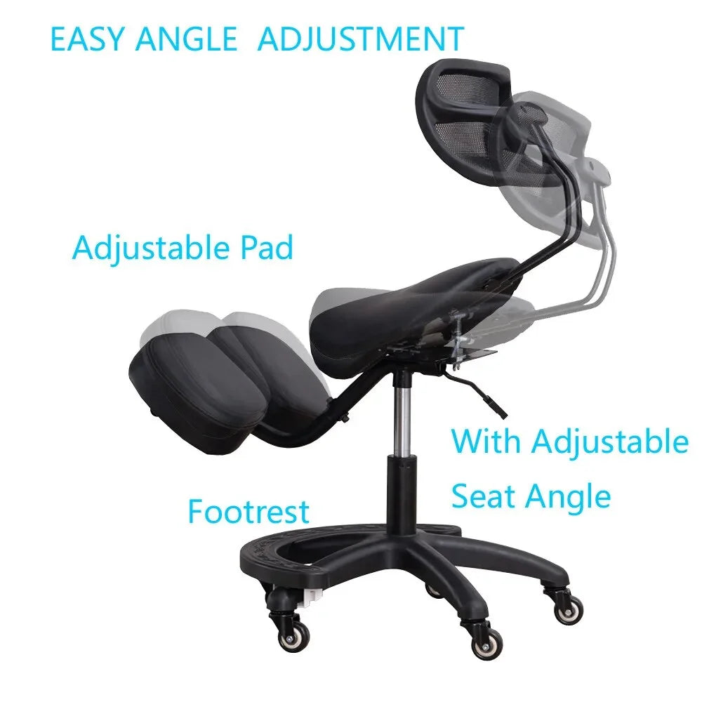 Kneeling Chair with Wheels and Back Support K755