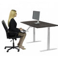 White 52 in. Dual Motor Electric Adjustable Standing Desk J4008