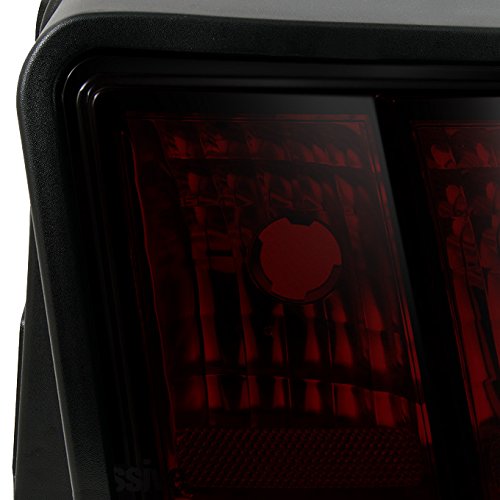 Dark Red Tail Lights Brake Lamps Left + Right Side Replacement Pair U23778