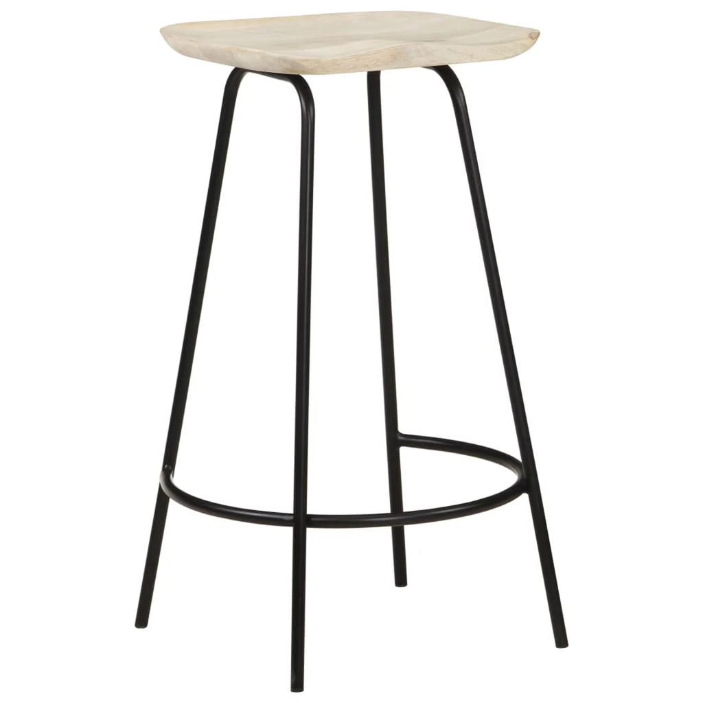Solid Mango Wood Bar Stools 4 pcs D16451