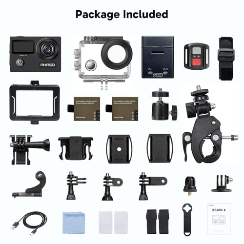 4K30fps 20MP WiFi Action Camera with EIS 131ft Waterproof O5913