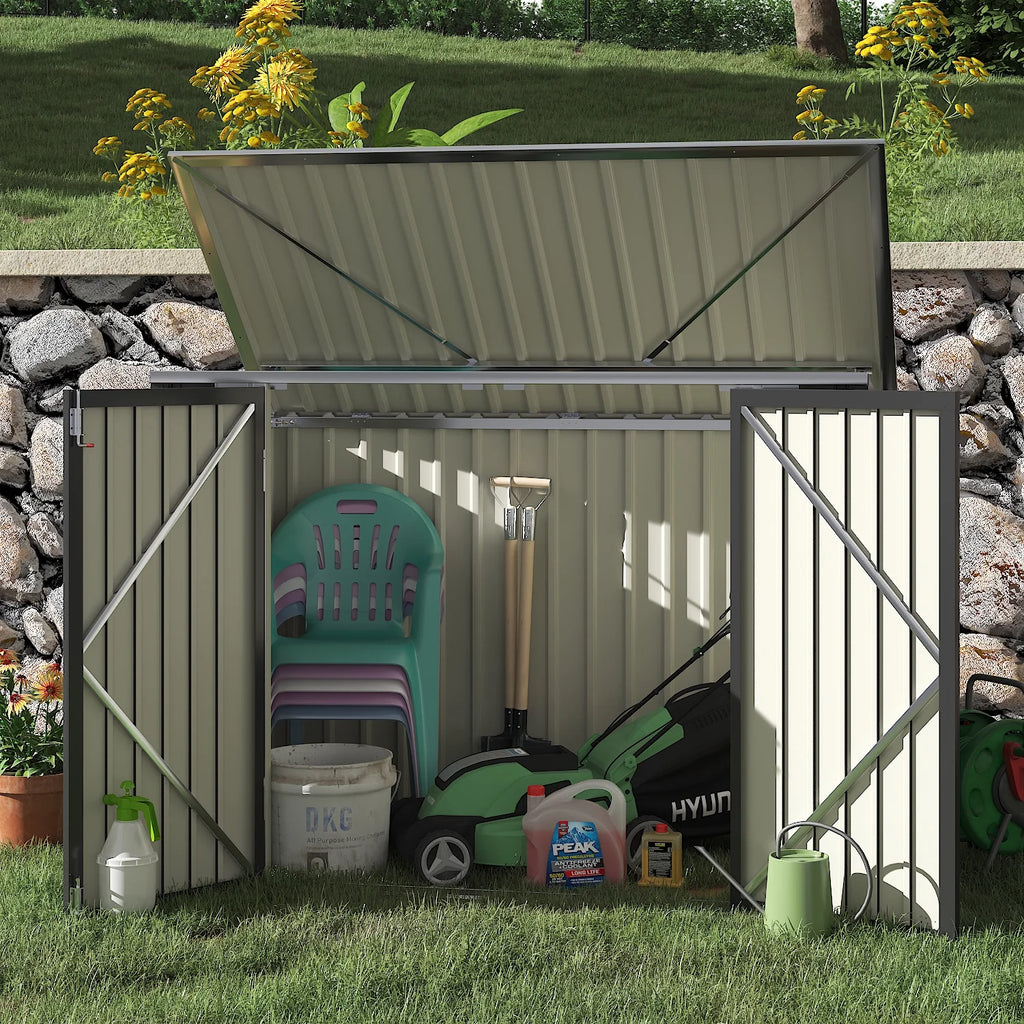 6' x 3' Black Metal Outdoor Storage Shed D734159